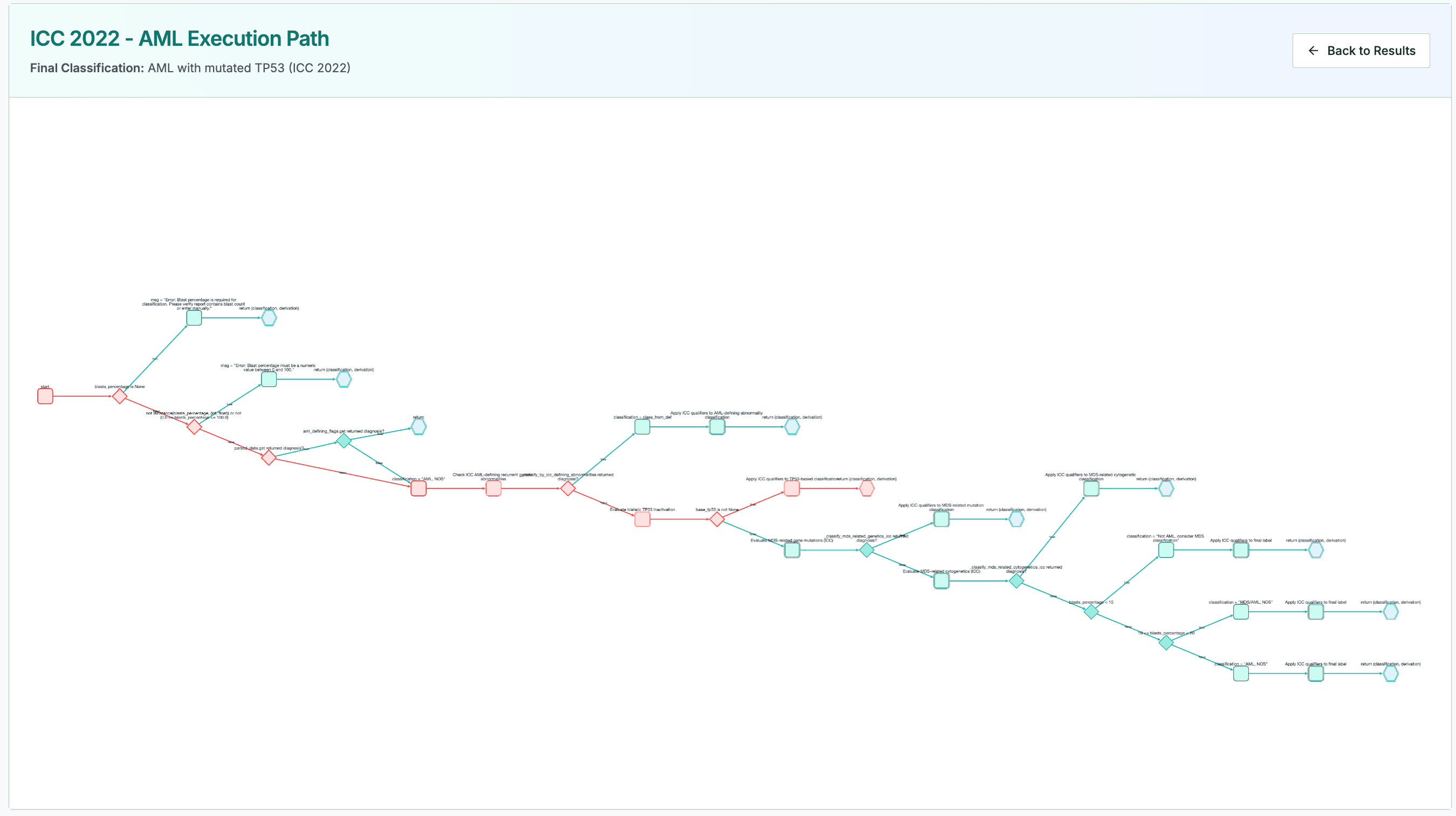 ICC 2022 Execution Path showing the full diagnostic decision tree